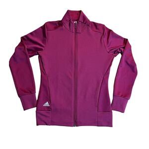 Adidas Power Berry Full Zip Textured Round Neck Layer Global Golf Jacket Size XS